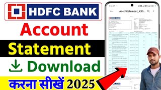 HDFC Bank Statement Kaise Nikale HDFC account statement download hdfc bank statement Download [upl. by Ylnevaeh]