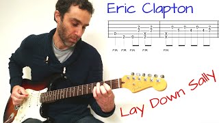 Eric Clapton  Lay Down Sally  Guitar lesson  tutorial  cover with tab [upl. by Haidebez]