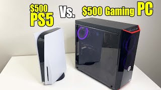 Comparing PS5 to 500 Gaming PC Built [upl. by Nelra795]