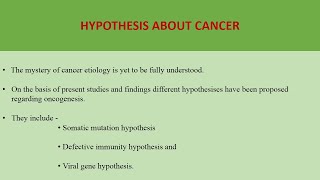 Hypothesises About Cancer [upl. by Wheeler868]