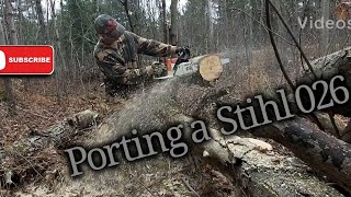 Porting a Stihl 026 [upl. by Joacimah73]