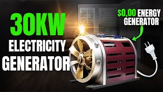 NEW 30KW PERPETUAL POWER GENERATOR  FREE ENERGY FOREVER 100 REAL [upl. by Ahsilla]