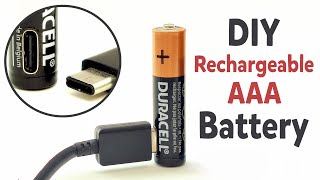 How to Make a Rechargeable 15V AAA Battery with USBC Port  DIY Rechargeable 15v Battery at home [upl. by Oesile]