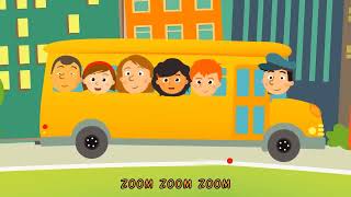 The Wheels On The Bus Go Round and Round • Nursery Rhymes Song with Lyrics • Animated Kids Song [upl. by Lenaj]