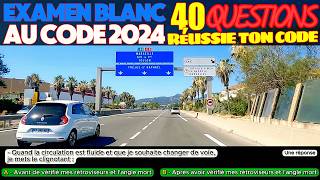 Test au code de la route 2024  40 Questions à lExamen blanc du permis de conduire  Réponses [upl. by Annoid]