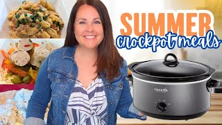 3 EASY Summer CROCK POT Meals to Beat the Heat  Slow Cooker Dinners [upl. by Magnolia]