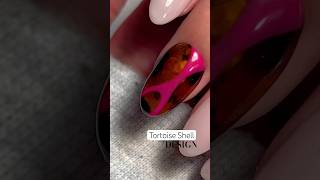 Tortoise shell design 🤎 nails shorts nailshorts tortoiseshellnails fallnails nailart [upl. by Lladnik384]