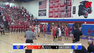 2019 SECTIONAL 40 BOYS BASKETBALL CHAMPIONSHIP GAME WAPAHANI RAIDERS VS FRANKTON EAGLES [upl. by Ateuqal]