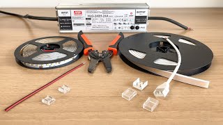 How to cut connect and wire LED strip lights  Solderless [upl. by Wein]