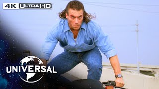 Hard Target  JeanClaude Van Dammes Street Chase Shootout in 4K HDR [upl. by Nonnair190]