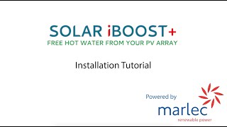 Solar iBoost Installation Guide [upl. by Wolfson]