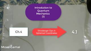 24 Introduction to quantum mechanics in Arabic 41 Schrodinger Eqn in spherical coordinates [upl. by Kletter]