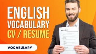 English Vocabulary  CV  Resume Words in English  Learn English words amp phrases englishwords [upl. by Aeslehc]