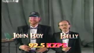 KZPS Classic Rock 92 5 FM John Boy amp Billy In The Morning 1995 Commercial DFW Radio [upl. by Ayerim]