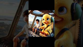 Duckling is flying a helicopter 🚁 and having fun with a boy 😍 duck shorts [upl. by Annaert]