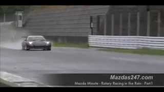 Mazda Racing in the Rain RX7 RX8 Cosmo  Mazdas247 [upl. by Annette]