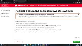 Wysłanie JPK V7M za pomocą klientaJPK WEB 2 podpisem kwalifikowanym [upl. by Iorgo]