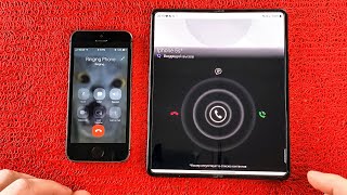 Apple iPhone 5s VS Samsung Galaxy Z Fold 3 WhatsApp amp Viber Incomig call amp Outgoing call [upl. by Leilamag948]