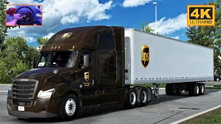 Freightliner Cascadia w DD15  Sidney  Laurel  ATS Gameplay 4K  wheel cam [upl. by Patnode]