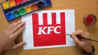 How to draw a KFC logo 2024 [upl. by Enirac]