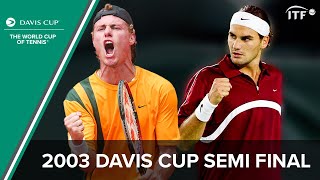 Roger Federer v Lleyton Hewitt  2003 Davis Cup Semi final  Full Match [upl. by Og588]