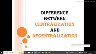 DIFFERENCE BETWEEN CENTRALIZATION AND DECENTRALIZATION  Centralization and Decentralization  Urdu [upl. by Ahsinad]