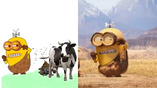 Minions The History Of The Minions Family  funny drawing meme 😂  animation video  part 2 [upl. by Nivlad]