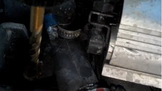 How to remove stripped thermostat top housing bolt screw extraction Volvo 850 S70 V70  VOTD [upl. by Mendel647]