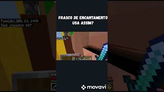 Fiz um frasco de encantamento é só jogar no chão minecraft gaming [upl. by Adila]