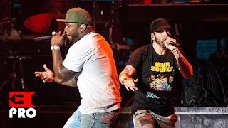 Eminem ft 50 Cent  Patiently Waiting In Da Club I Get Money Crack a Bottle Multicam NY 2018 [upl. by Nylteak]