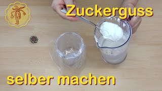 Zuckerguss selber machen  zum Lebkuchen kleben und verzieren Eiweißspritzglasur Royal Icing [upl. by Ayarahs]