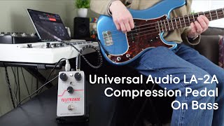 Universal Audio Teletronix LA2A Compressor Pedal — Bass Demo [upl. by Eenafit313]