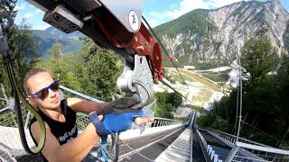 Zip line Planica Kranjska Gora [upl. by Crescentia]