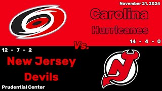 Carolina Hurricanes vs New Jersey Devils  November 21 2024  All Goals [upl. by Gierk]