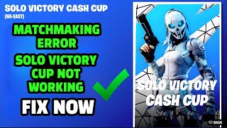 Fortnite Matchmaking Error FIX ✅ mfa Fortnite  Solo Victory Cup Not Working [upl. by Nahgiem98]