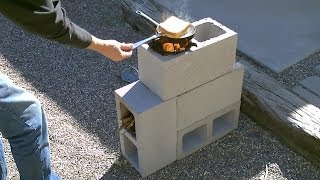 The quot4 Blockquot Rocket Stove  DIY Rocket Stove  ConcreteCinder Block Rocket Stove  Simple DIY [upl. by Aihk672]