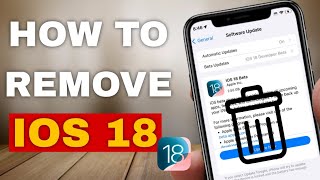 How to Remove iOS 18 Beta  How to Downgrade iOS 18 to 17 [upl. by Odrareve]