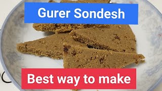 Sondesh Gurer Sondesh Recipe Jeggery Sweets Recipe [upl. by Briant]