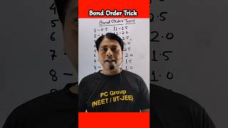 Bond Order Trick  Chemical Bonding Class 11  Chemical Bonding Class 11 One Shot shorts [upl. by Anovahs896]