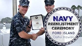 NAVY REENLISTMENT CEREMONY  Mike is reenlisting [upl. by Frydman]