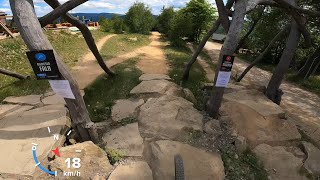 Skolnity Bike Park  Niebieska Fala  Linia A  Crash [upl. by Panaggio763]