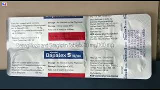 Dapalex S 10100 Tablet  Dapagliflozin and Sitagliptin Tablets  Dapalex S 10100mg Tablet Uses [upl. by Nalon]