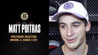 Poitras Reacts After Returning to Lineup vs Kings [upl. by Jeanie518]