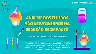 BECN 20232  Análise dos fluidos não newtonianos na redução de impacto [upl. by Onivla]