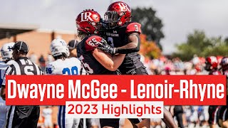 Dwayne McGee LenoirRhyne Football Highlights  2023 SAC Football [upl. by Llecrad]