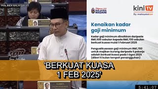 Gaji minimum naik kepada RM1700 mulai 1 Feb 2025 [upl. by Adnerol]