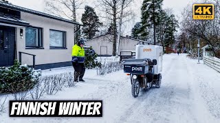 Walking in Finnish Neighborhoods and Suburbs in the Snow and Wind ❄️ Puistola Helsinki [upl. by Luciano]