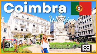 Coimbra Portugal 4K Walking Tour City Center Street Walk With Capions [upl. by Carlstrom]