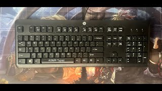 ASMR Typing on a Black HP SK2025 Wired USB Keyboard [upl. by Allyn]