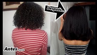 ME PASO LA PLANCHA despues DE 1 AÑO y CORTE MI CABELLO RIZADO🌺Naturalmente Ester🌺 [upl. by Ody]